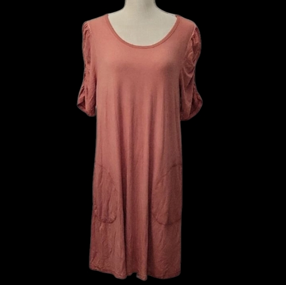 Cato Rust Orange Short Sleeve Dress - Picture 1 of 5